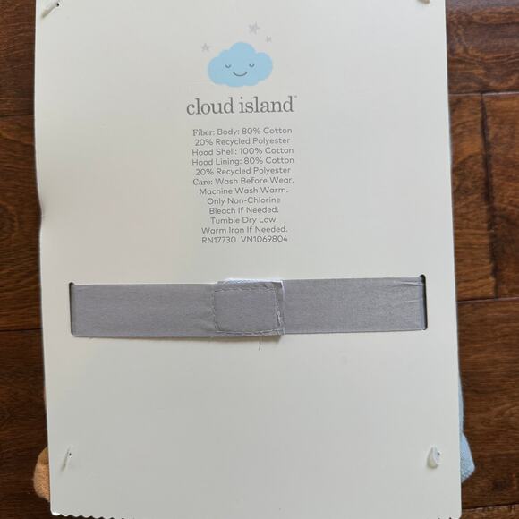 Cloud Island Infant Hooded Towels 3 Pack Boy Gender Neutral Blue Orange NEW - Picture 3 of 3